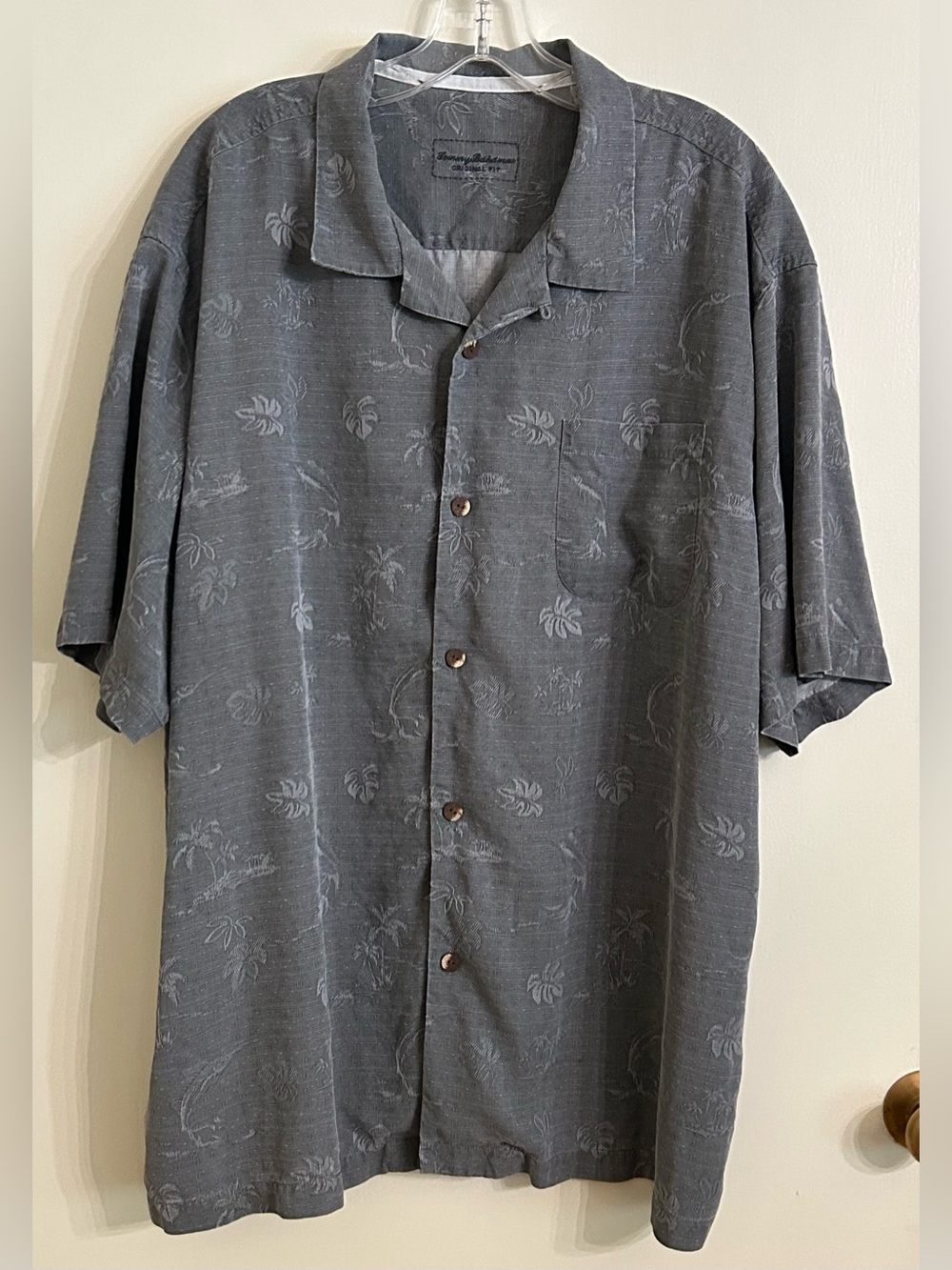 Tommy Bahama Slate Gray Short-Sleeve Camp Shirt - Original Fit